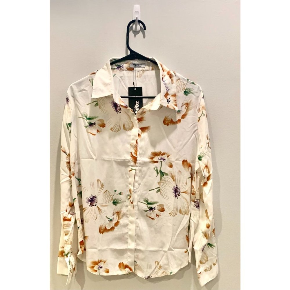 Zeagoo Women's Long Sleeve Basic Simple Button-down Shirt with Stretch